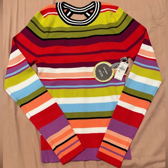 Sweaters - Christopher John Rogers X Old Navy Multi-Stripe Crewneck Sweater Size Small